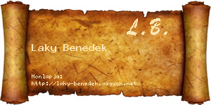 Laky Benedek névjegykártya